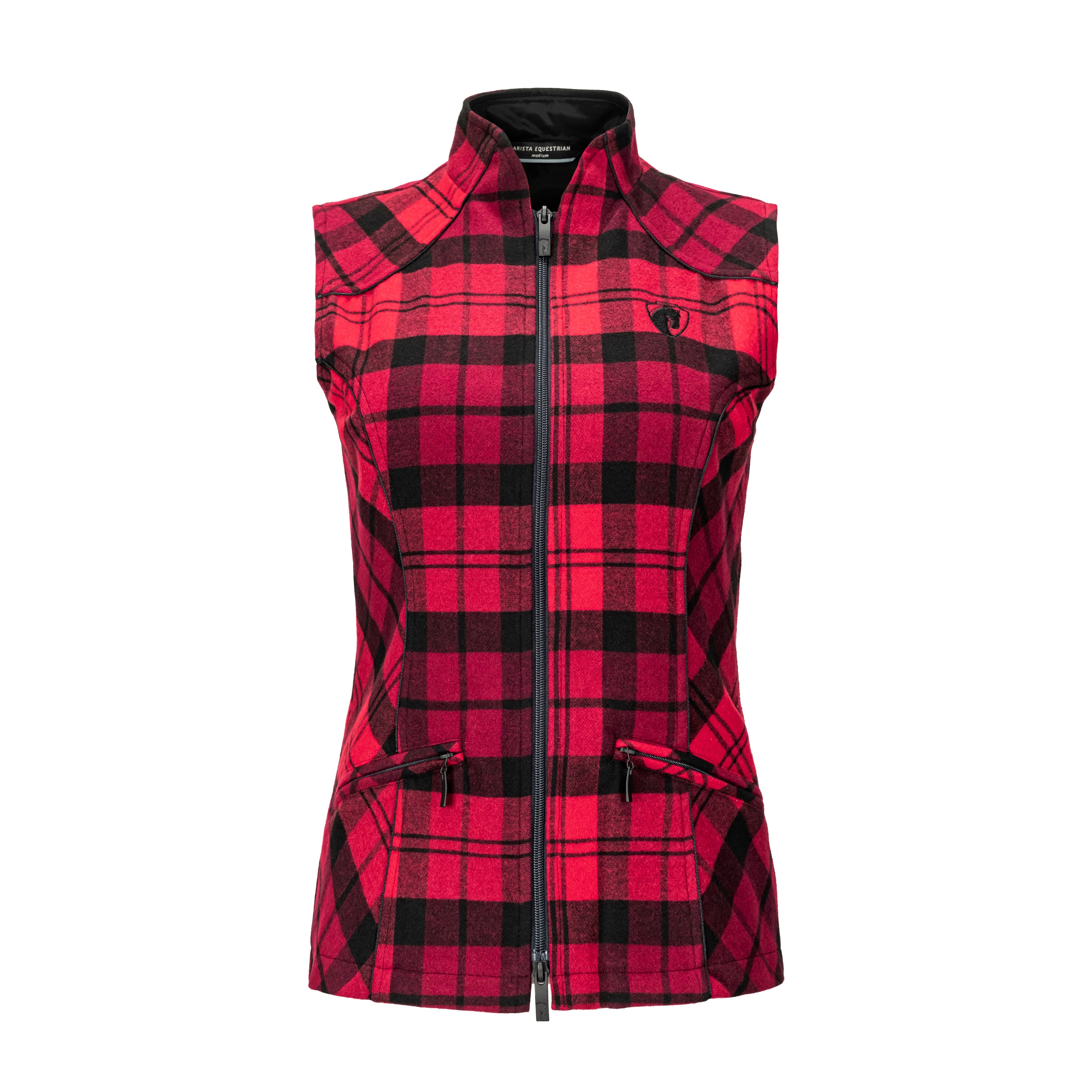 Wool Plaid Vest, Crimson Plaid (4004)