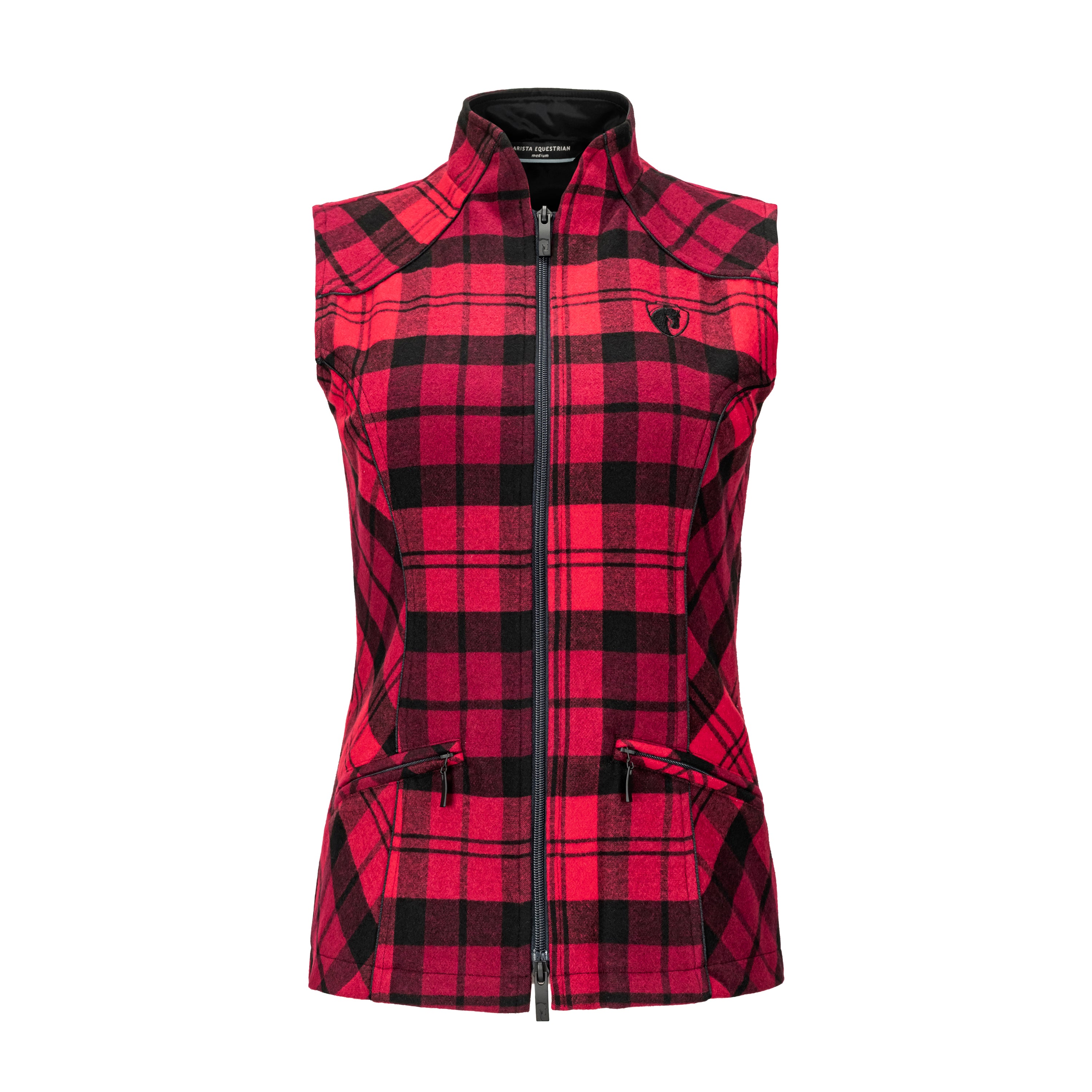 Heritage Washable Wool Plaid Vest, Crimson Plaid