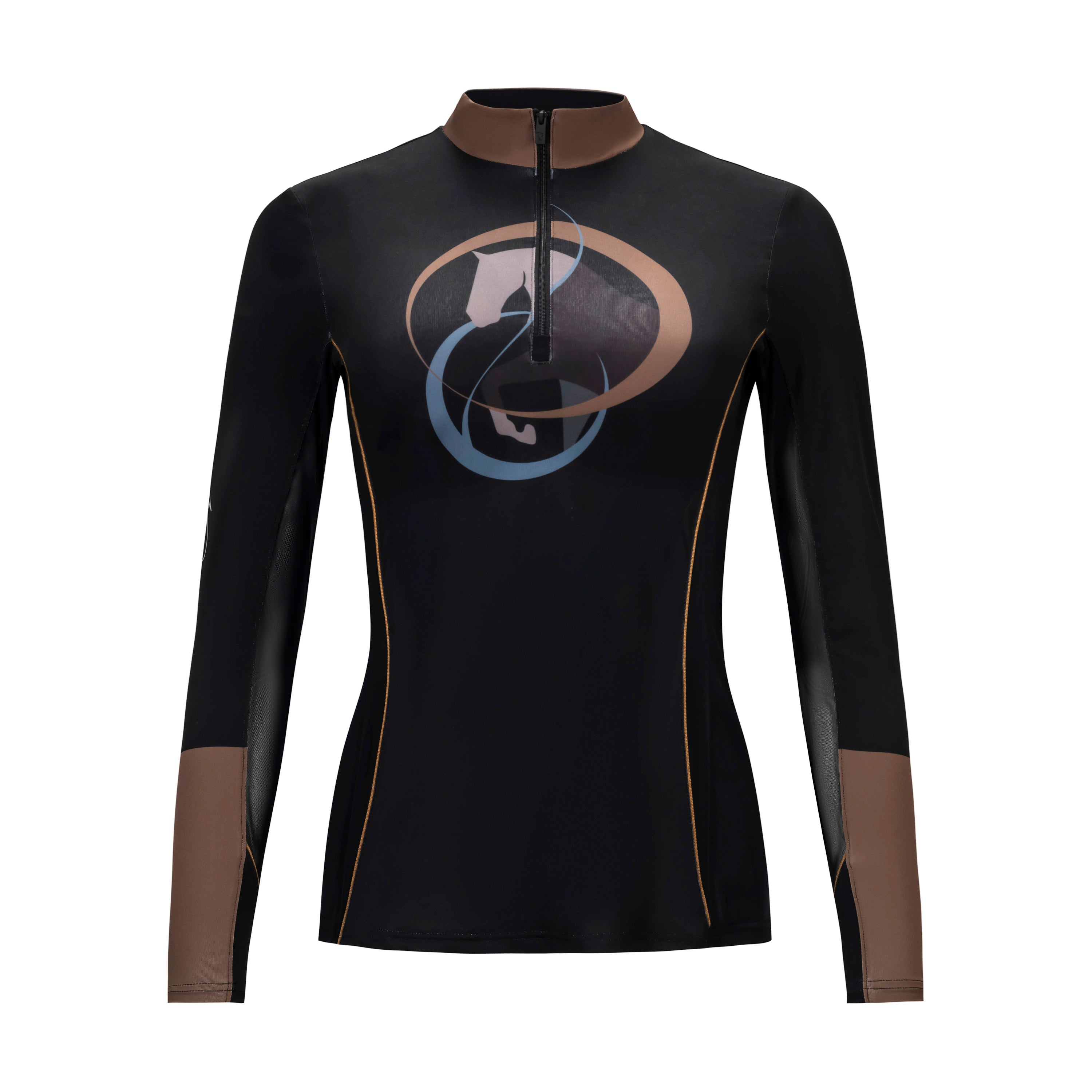 J. Robbins - Dressage Rings, Black Sun Shirt w/MESH