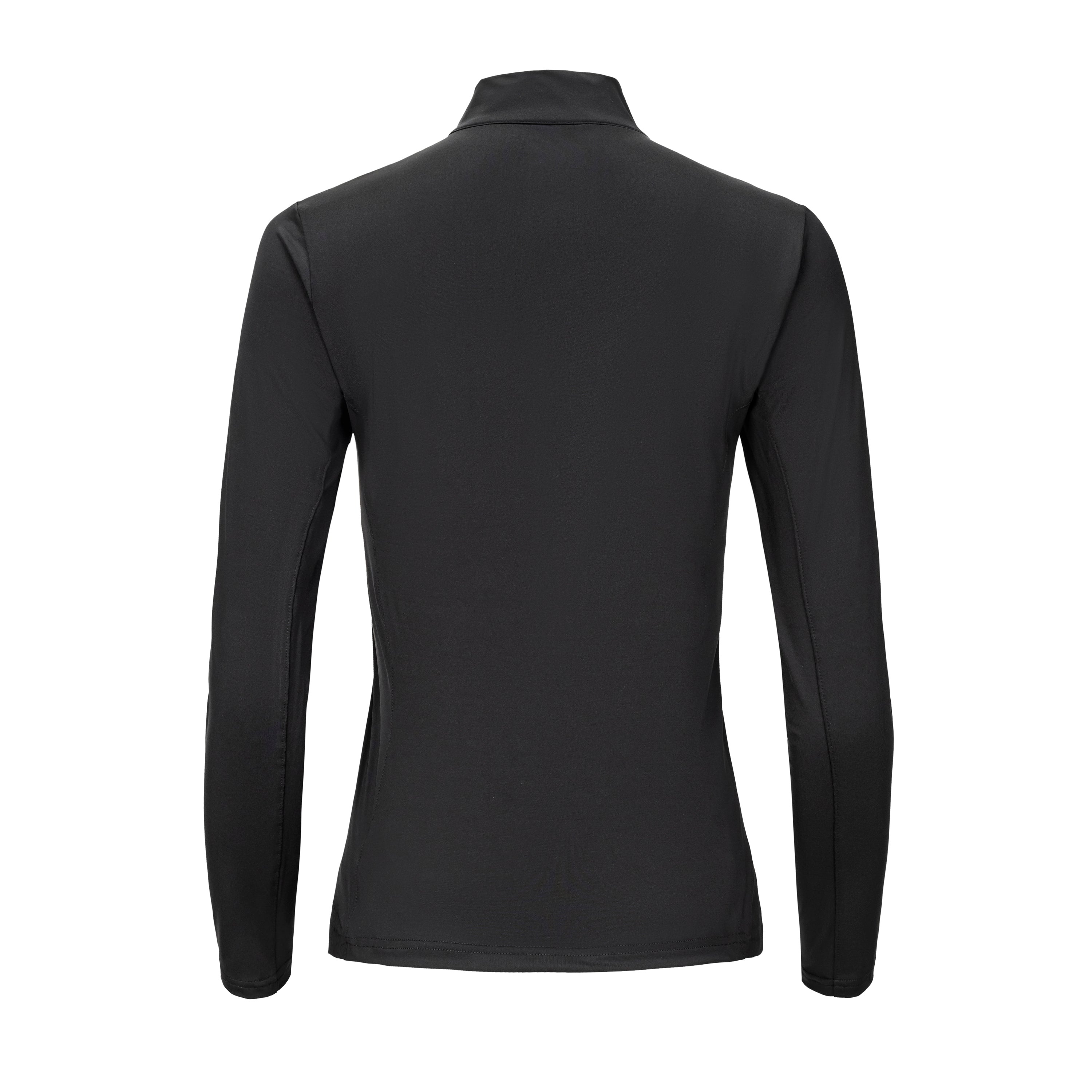 Essential Solid Quarter Zip, Black/Silver (3004)