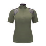 Midsummer Mesh Short Sleeve Sun Shirt, Paisley in Olive (XS only)