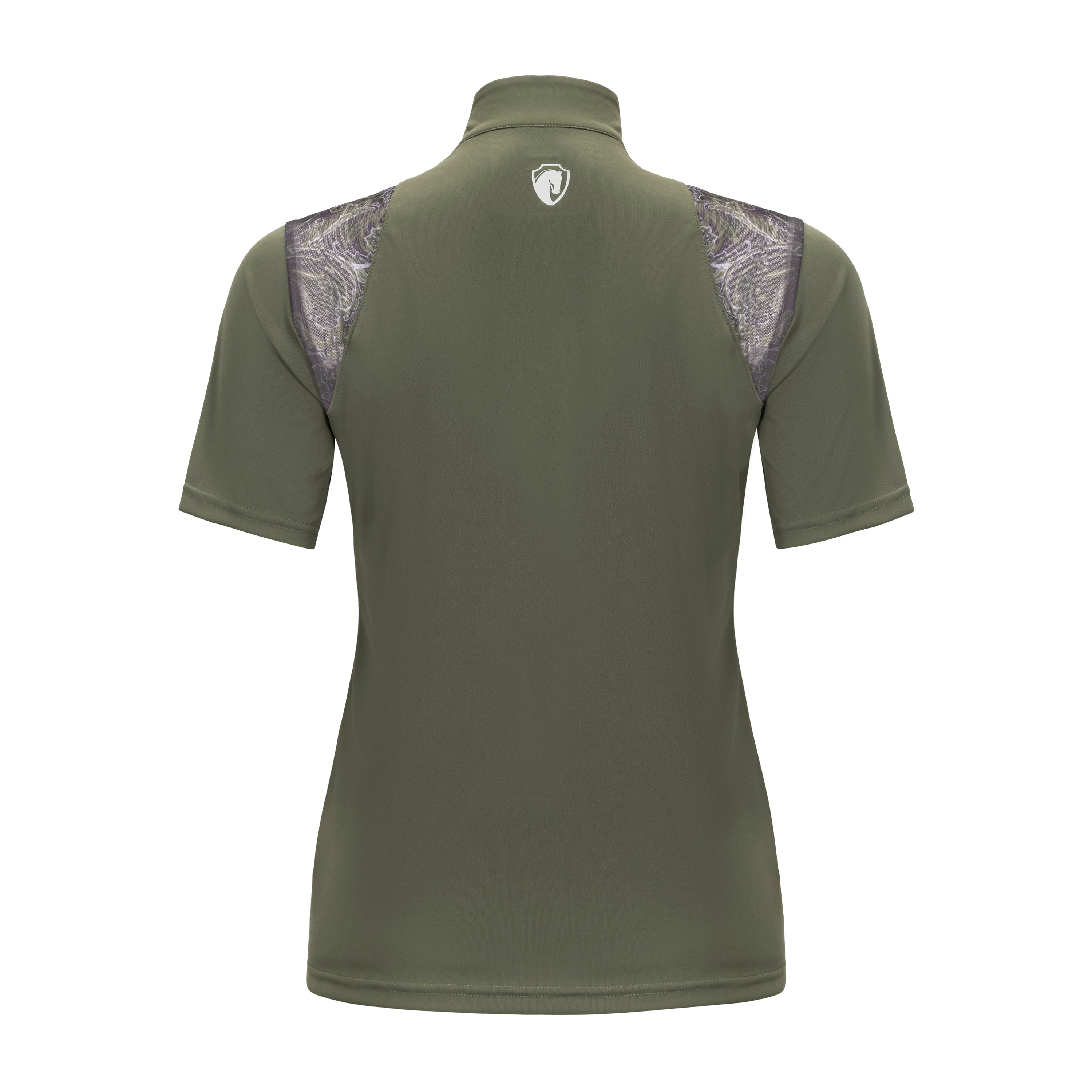 Midsummer Mesh Short Sleeve Sun Shirt, Paisley in Olive (XS only)