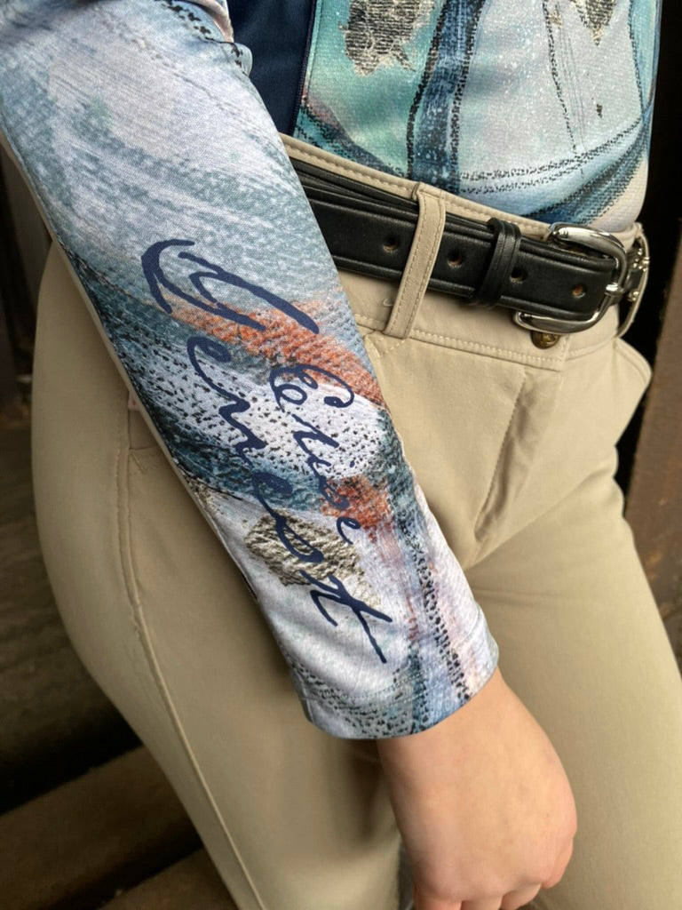 Elise Genest 'Once in a Blue Moon' Sun Shirt w/ Mesh