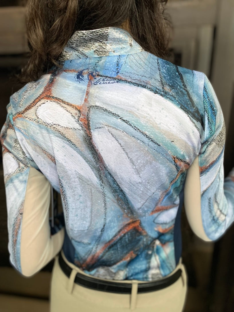 Elise Genest 'Once in a Blue Moon' Sun Shirt w/ Mesh