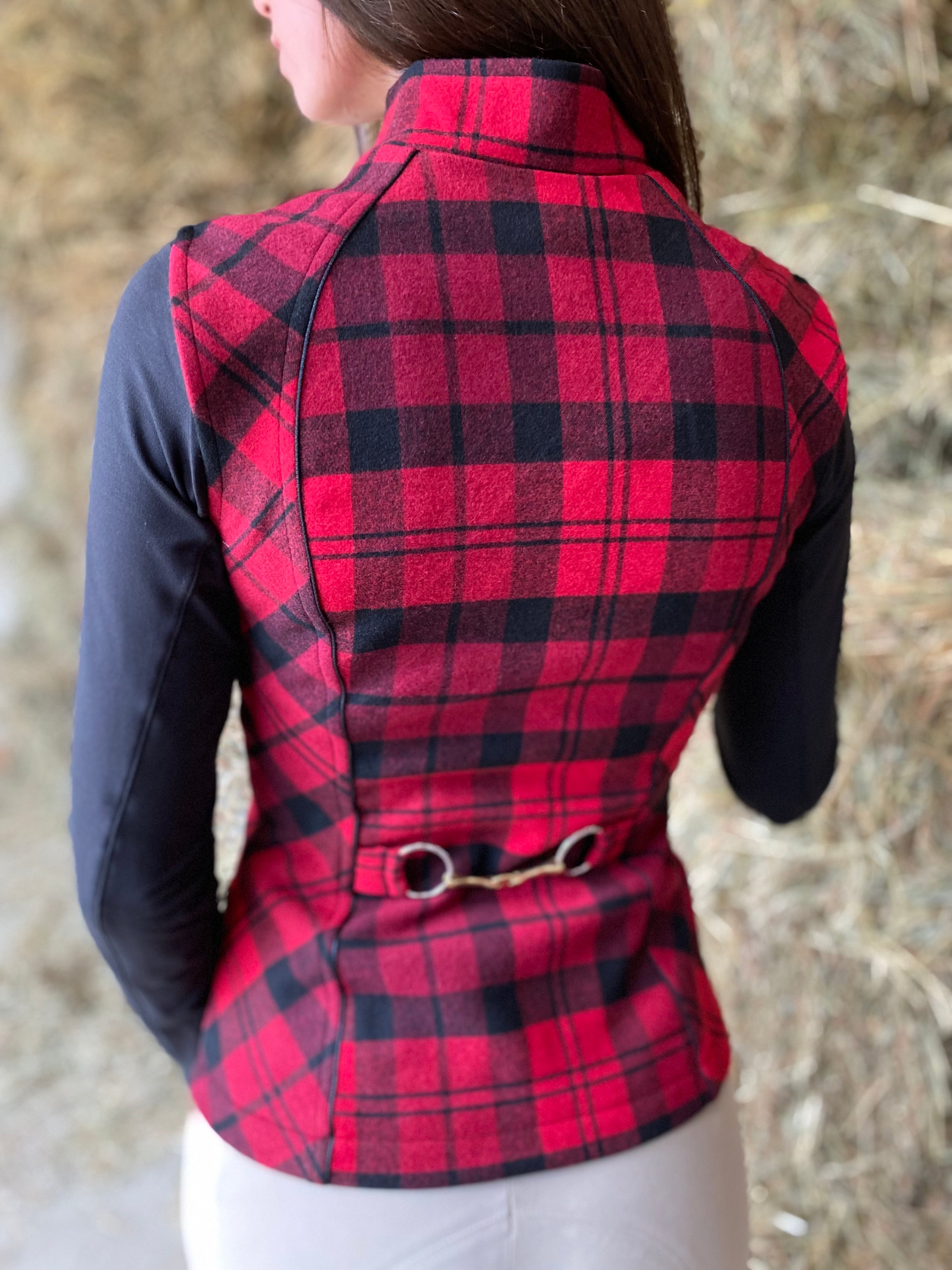 Wool Plaid Vest, Crimson Plaid (4004)