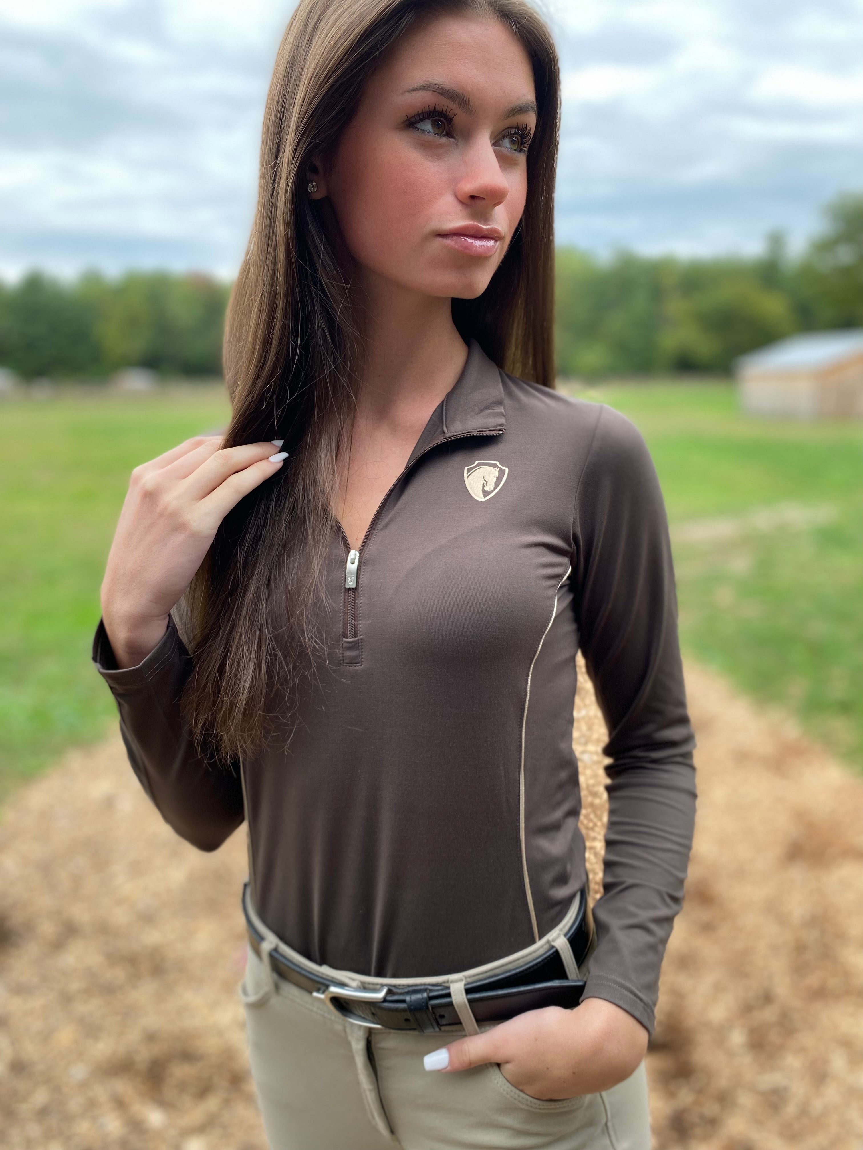 Essential Solid Sun Shirt, Mulch