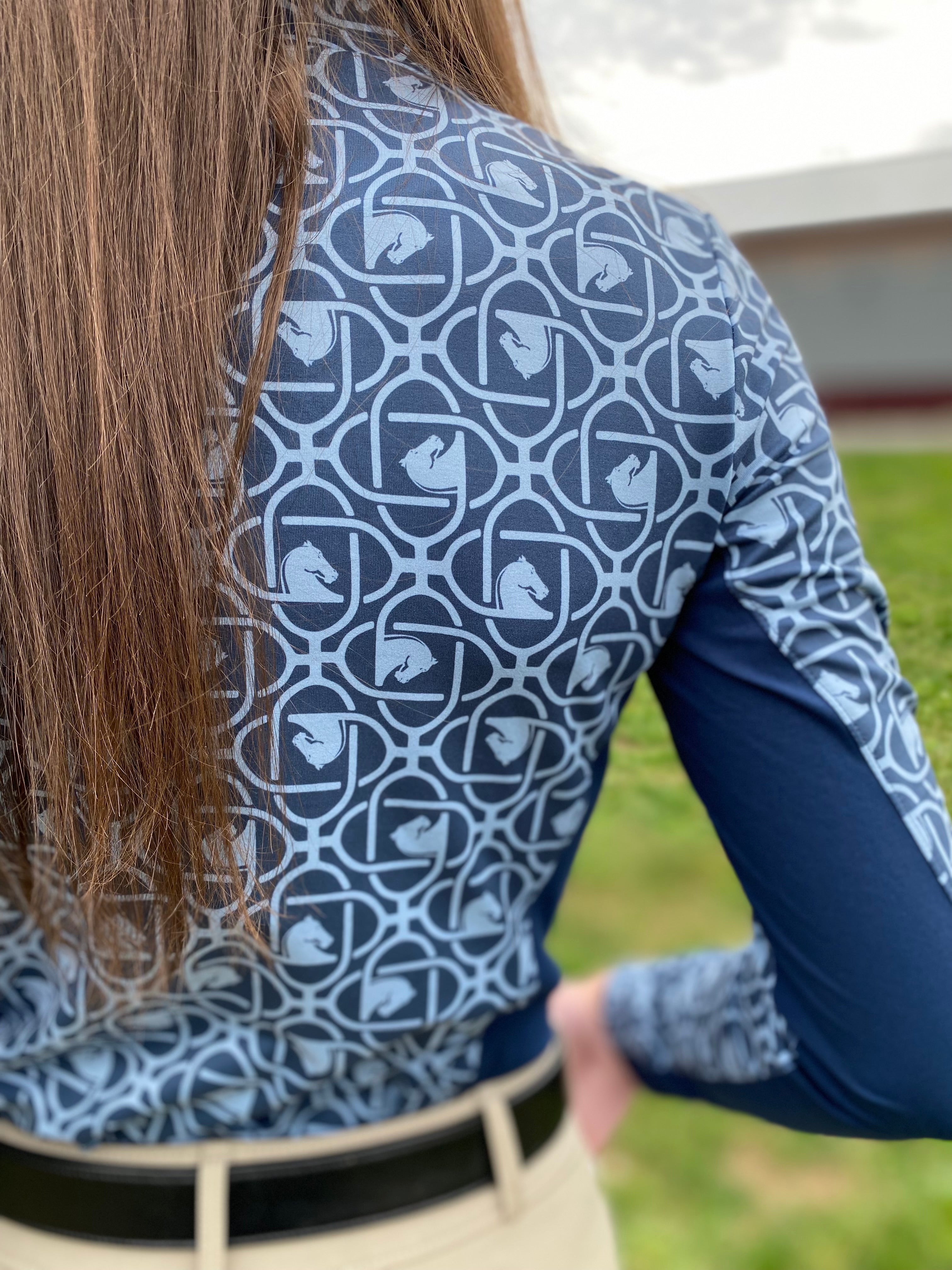 Spurred Quarter Zip, Navy/Citadel (3012)